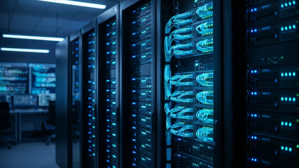 Racks de serveurs d'un r&eacute;seau VPN mondial