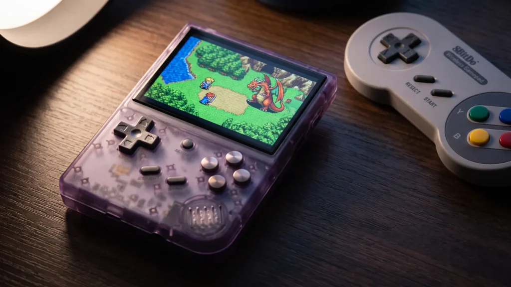 Console portable rétro dédiée à l’émulation avec manette Bluetooth